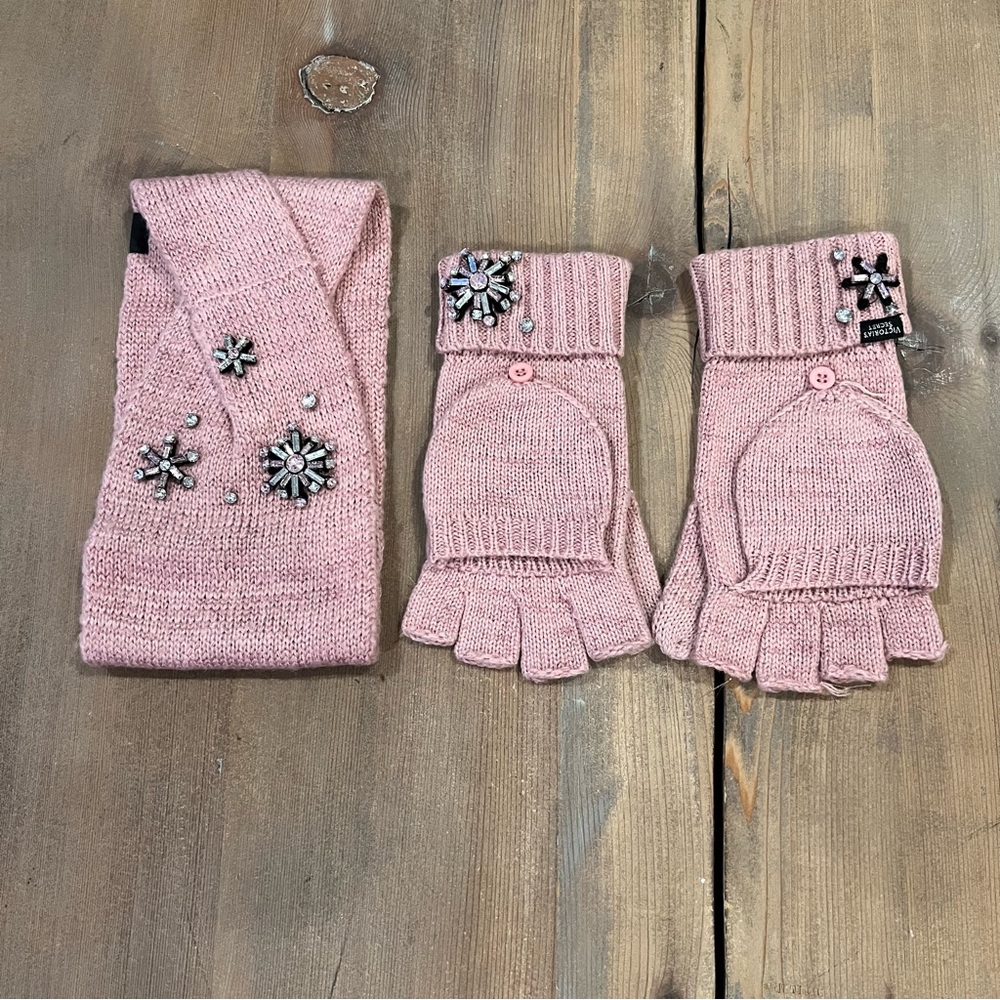 Victoria’s Secret Winter Angel Collection Snowflake Sparkle Gloves Headband